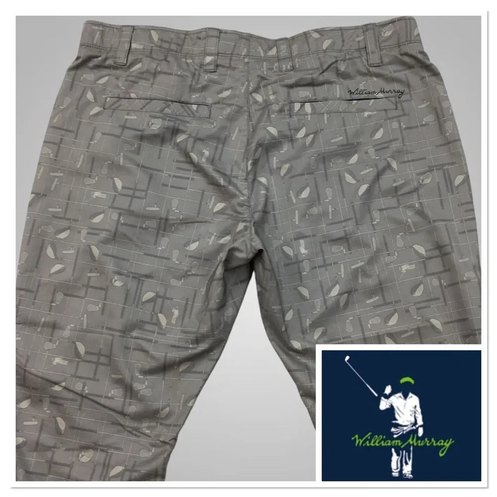 William Murray Golf Pants Chino Mens Size‎ 36x32 Gray Straight Leg Classic Fif